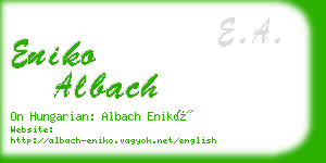 eniko albach business card